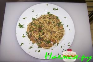 Паста с белыми грибами