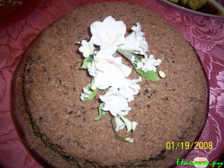 Торт бисквитный с черносливом и орехами "Очарование" 