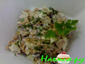 Салат из тунца с яблочком Салат из тунца с яблочком
