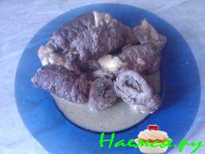 Мясные рулетики с опятами