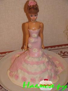 Торт "Барби" (с кремом со сгущенкой)