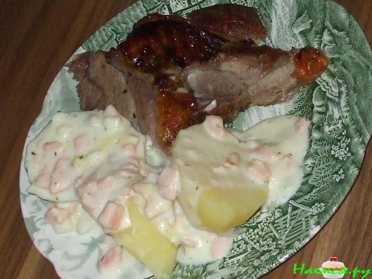 Сметанный соус с сёмгой