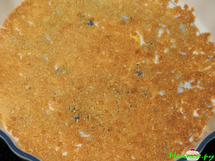 Маленький творожник-чизкейк с нектарином