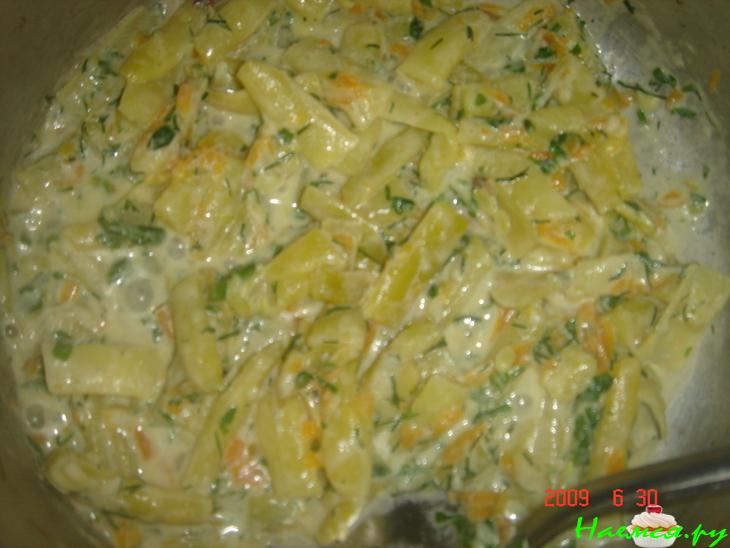 Тушеная стручковая фасоль (шпарагивка)