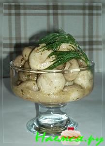 Шампиньоны в горчичном маринаде