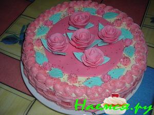 Торт бисквитный 'Розовая мечта' Торт бисквитный 'Розовая мечта'