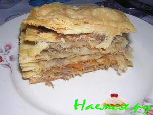 Пирог "Мясной наполеон"