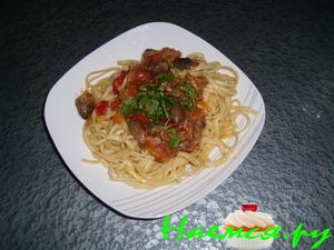 Куриные потроха с гарниром Куриные потроха с гарниром