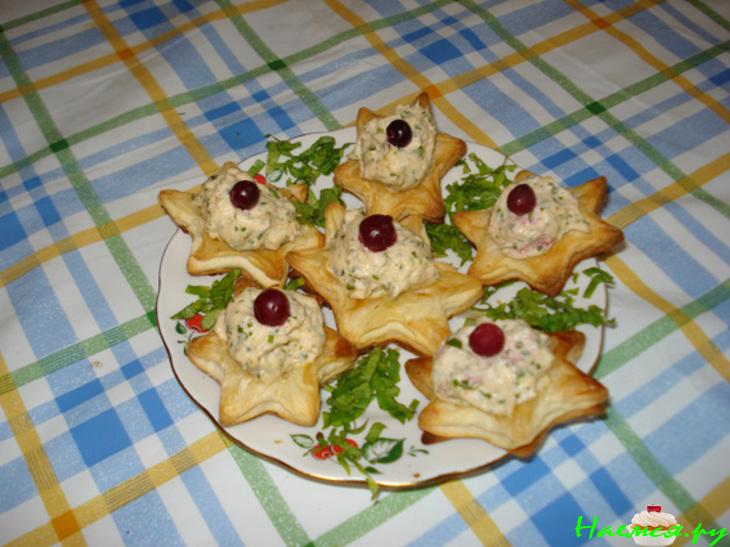 Закуска из креветок с плавленным сыром