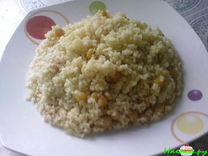 Плов из булгура с нутом