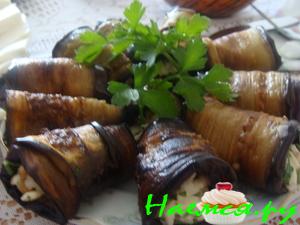 Рулетики из баклажанов c сыром