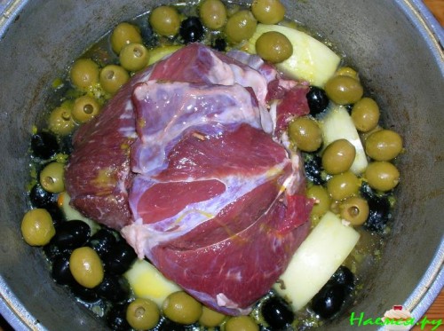 Баранина, фаршированная сулугуни