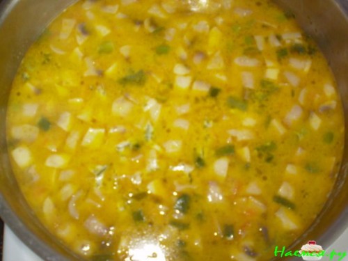 Грибной суп с плавленым сыром