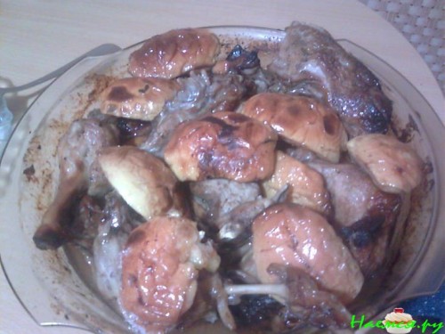 Утка с айвой