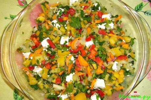 Овощная запеканка с брынзой