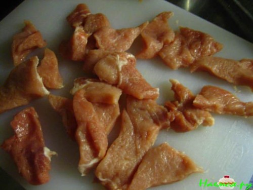 Свинина по-китайски с овощами и шампиньонами