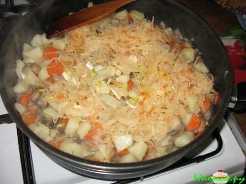 Овощное рагу с шампиньонами