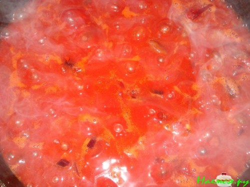 Красный борщ с фасолью