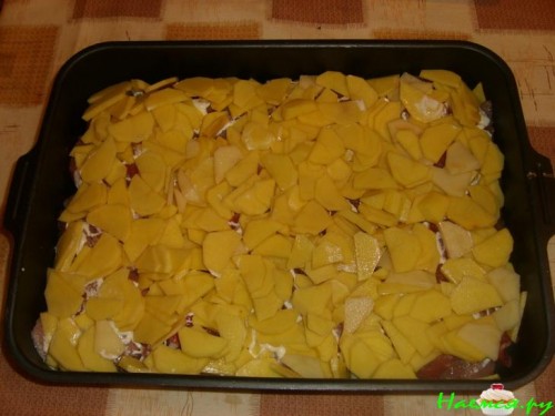 Мясо по-французски с картофелем