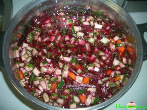 Холодный борщ со свеклой (вариант)