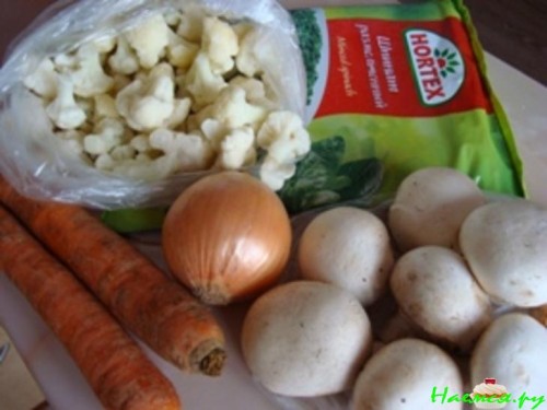 3-х цветная овощная запеканка