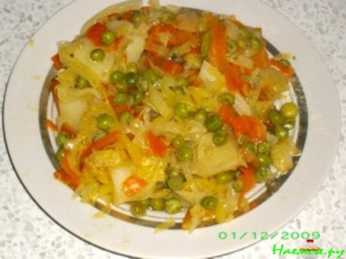 Овощное рагу (постный вариант)