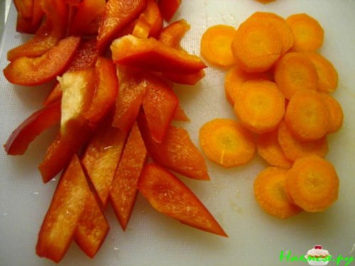 Свинина по-китайски с овощами и шампиньонами