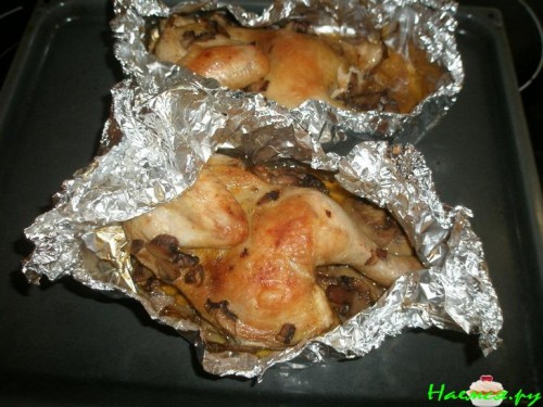 Курица с грибами по-быстрому