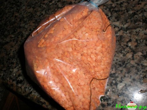 Суп из очищенной чечевицы