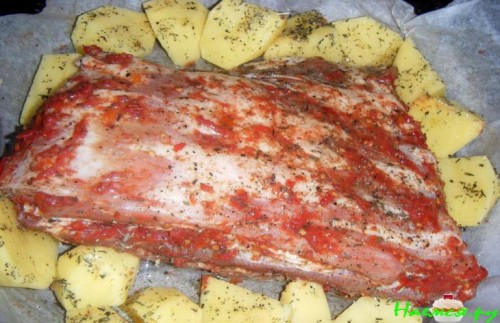 Запечённая пряная грудинка