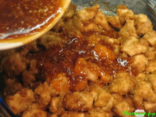 Курица в кунжуте