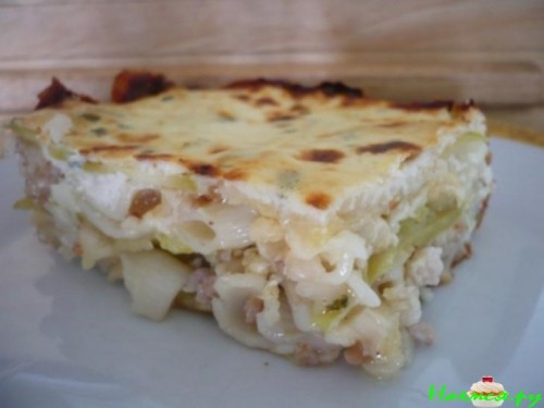 &laquo;Лазанья&raquo; по-флотски с кабачком