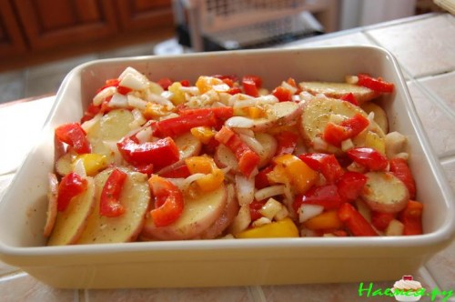 Картофельная запеканка с сыром моццарелла