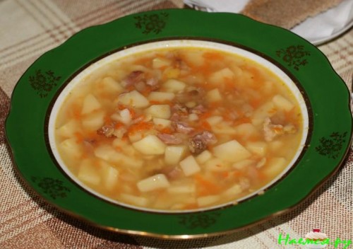 Суп гороховый с копченостями