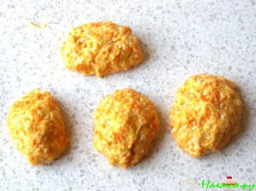 Морковные котлеты с сыром
