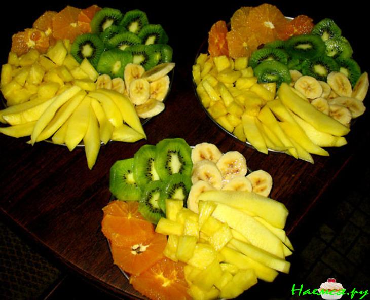Гратинированные тропические фрукты с творогом