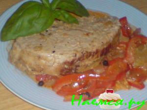 Мясо тушеное с перчиками