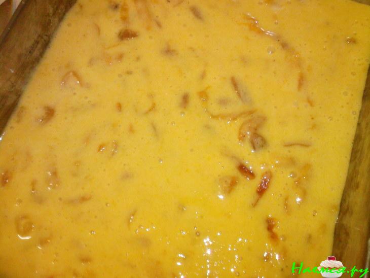 Абрикосовый песочно-бисквитный пирог