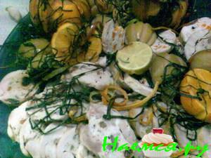 Рулет из птицы и овощей Рулет из птицы и овощей