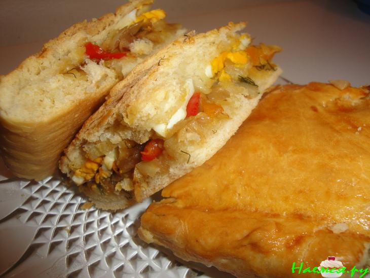 Полуслоёное дрожжевое тесто и пирог из него