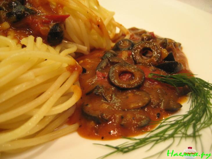 Постный оливковый соус (к пасте)