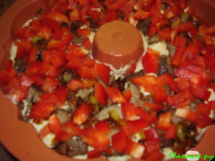 Пирог с куриной печенкой Пирог с куриной печенкой