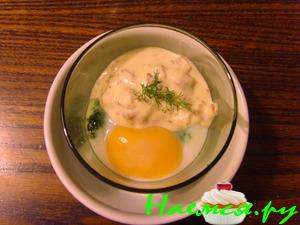 Веррины со шпинатом, яйцом и беконом