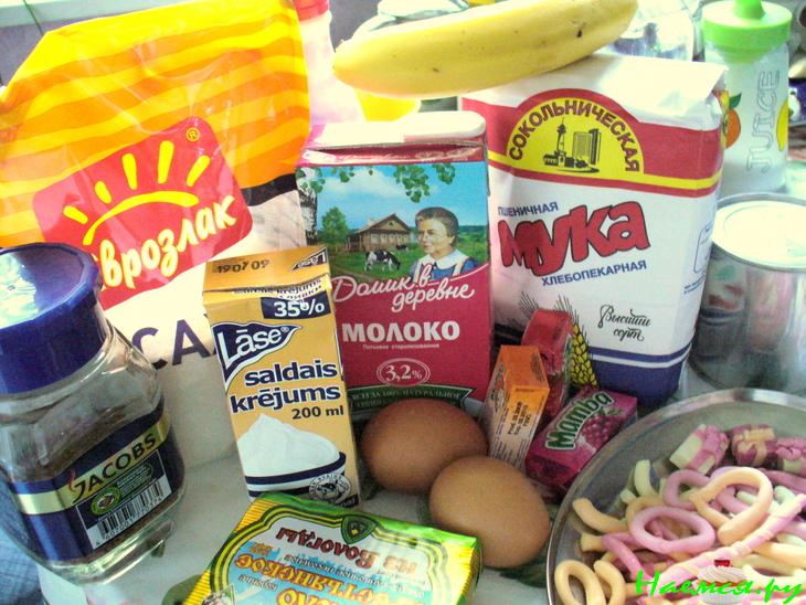 Бананово-кофейный торт