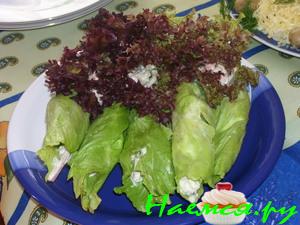 "Сигары" из салатных листьев "Сигары" из салатных листьев