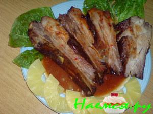 Грудинка, маринованная в ананасовом соке Грудинка, маринованная в ананасовом соке