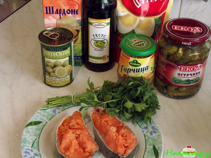 Кижуч на пару под соусом тартар