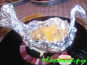 Запеченная рыбка с грибами Запеченная рыбка с грибами