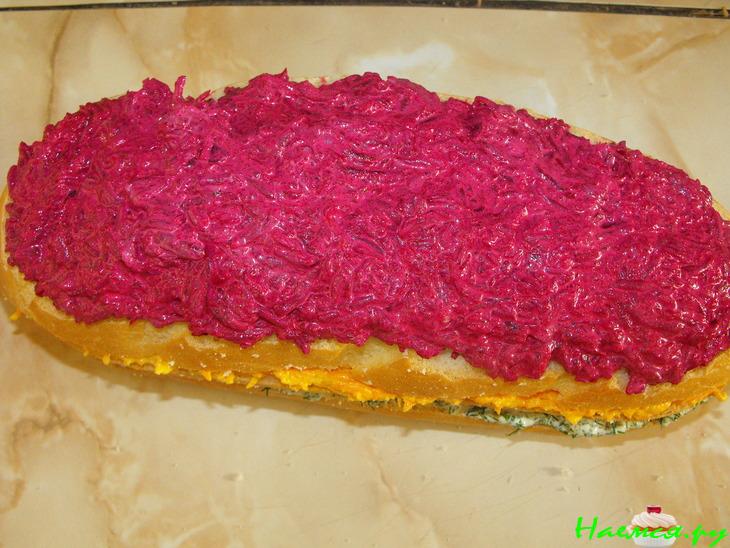 Закуска на багете "Светофор"