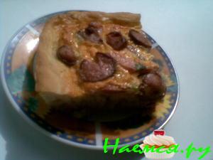 Киш с сардельками Киш с сардельками